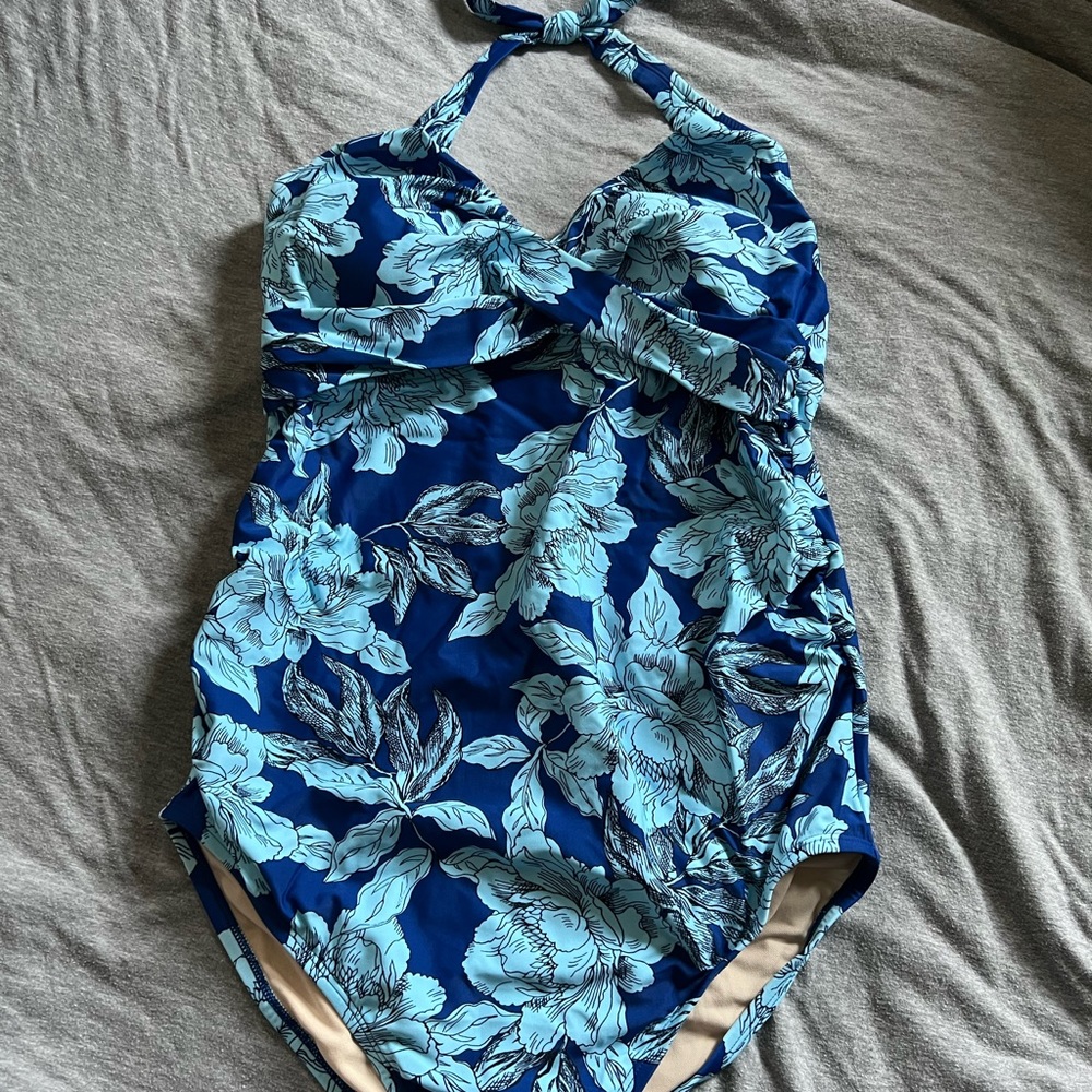 Isabel Maternity one piece halter bathing suit